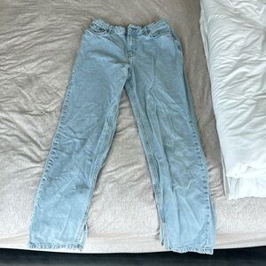 High waist light color jeans